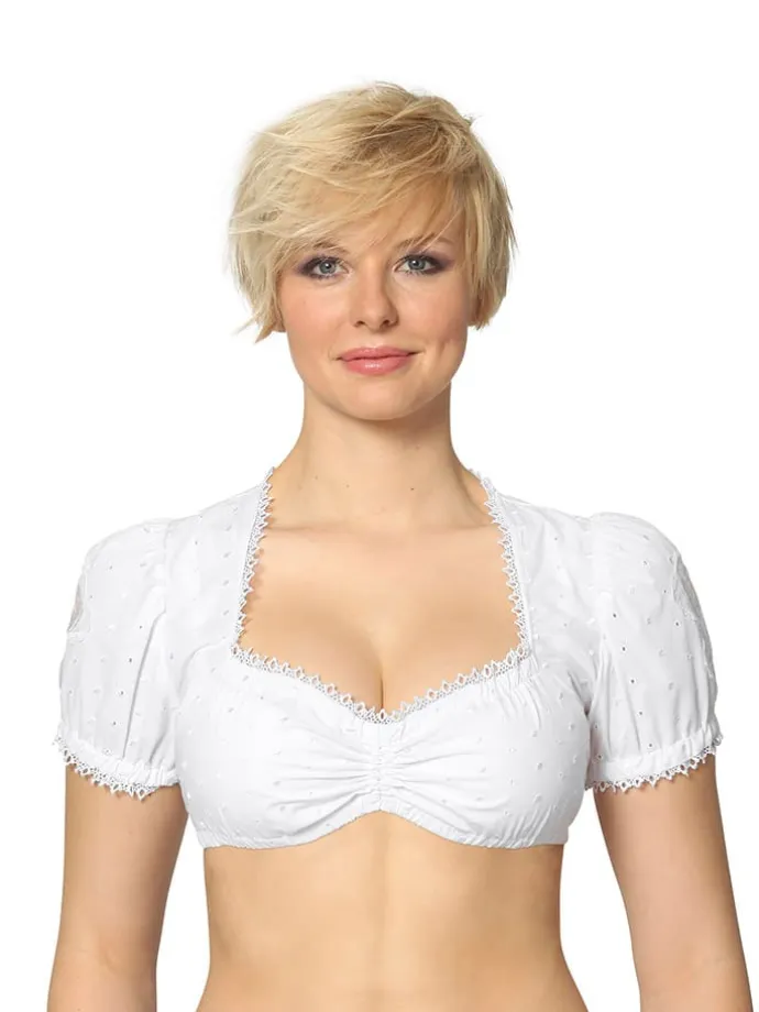 Dirndlbluse in Weiß