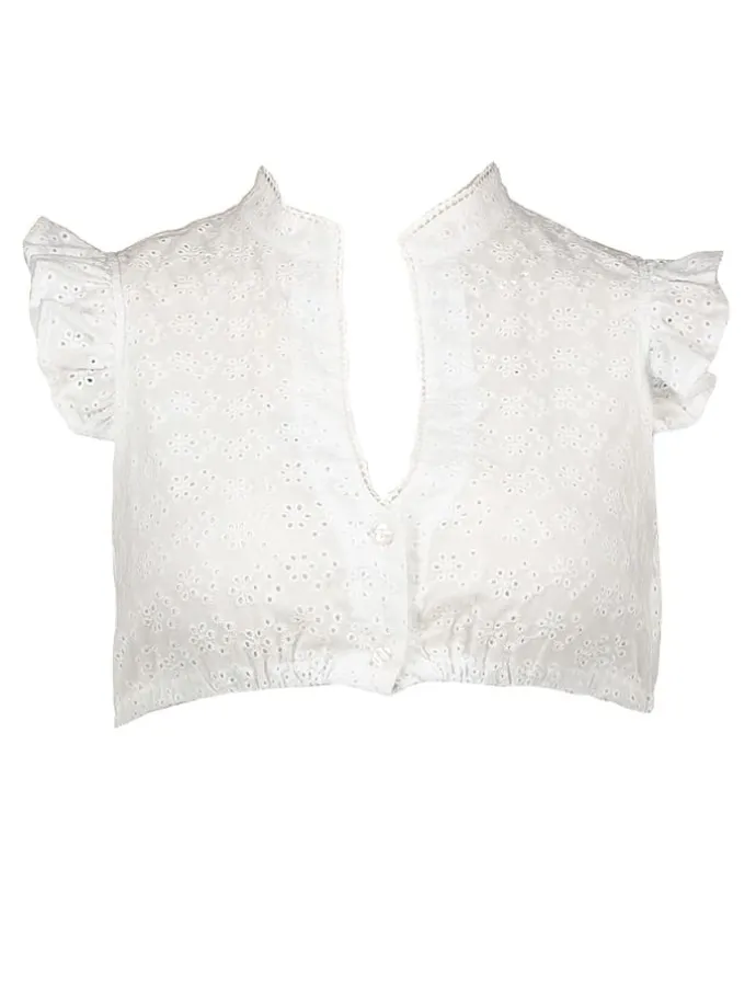Dirndlbluse in Weiß