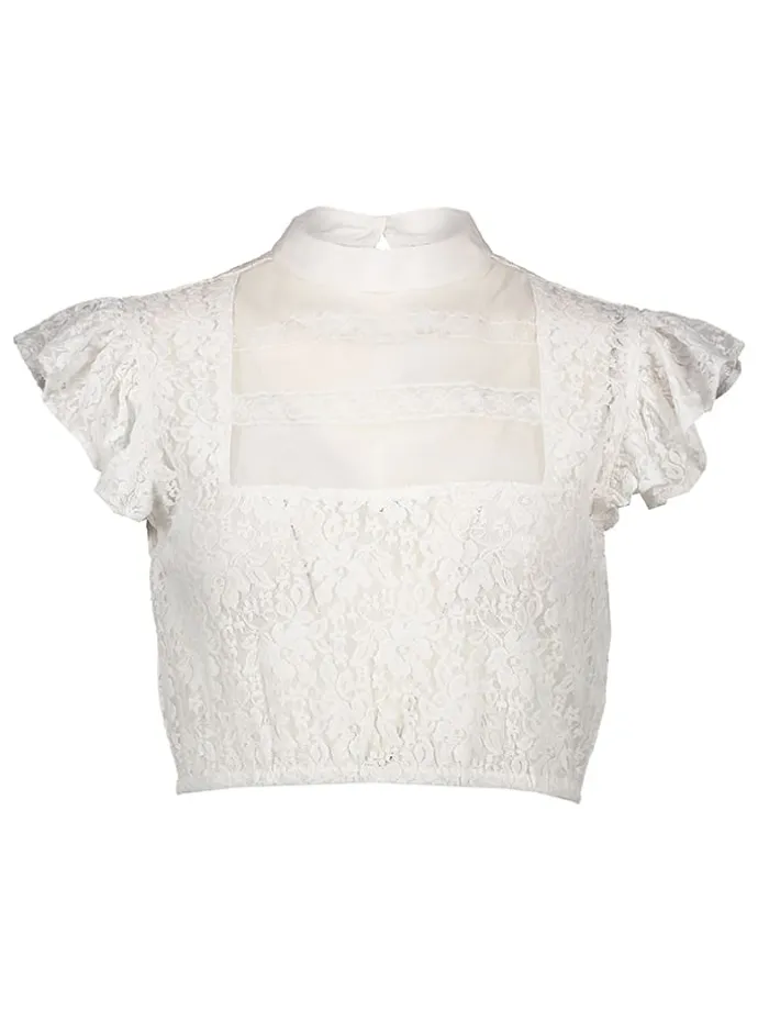Dirndlbluse in Weiß