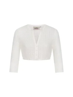 Dirndlbluse Langarm Juna in Creme