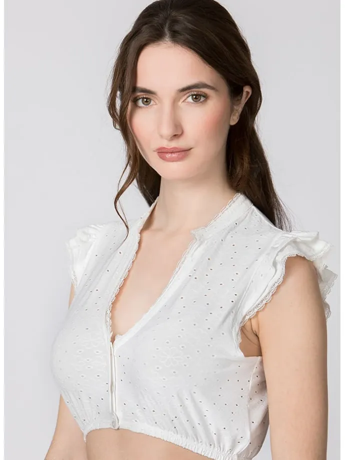 Dirndlbluse "Oriana" in Weiß