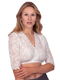 Dirndlbluse Thesi in weiß