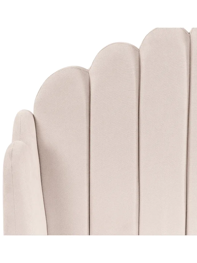 Doppelbett AMBILLOU in Beige/Gold - (W) 157 x (H) 126 x (L) 214 cm