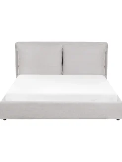 Doppelbett BAJONNA in Grau/Schwarz - (W) 180 x (H) 94 x (L) 235 cm