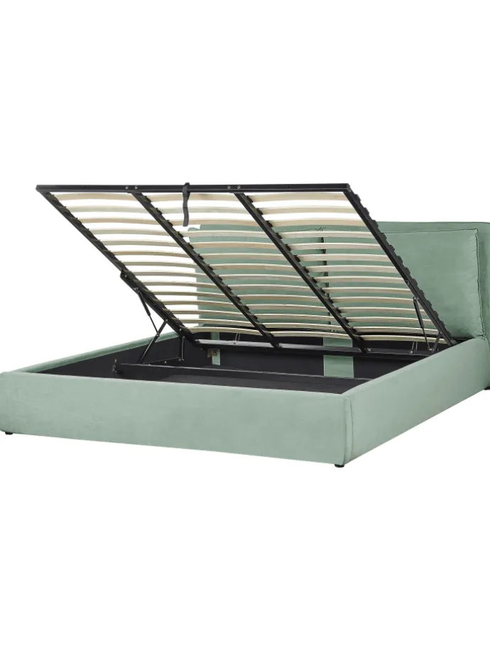 Doppelbett BAJONNA in Grün - (W) 204 x (H) 102 x (L) 235 cm