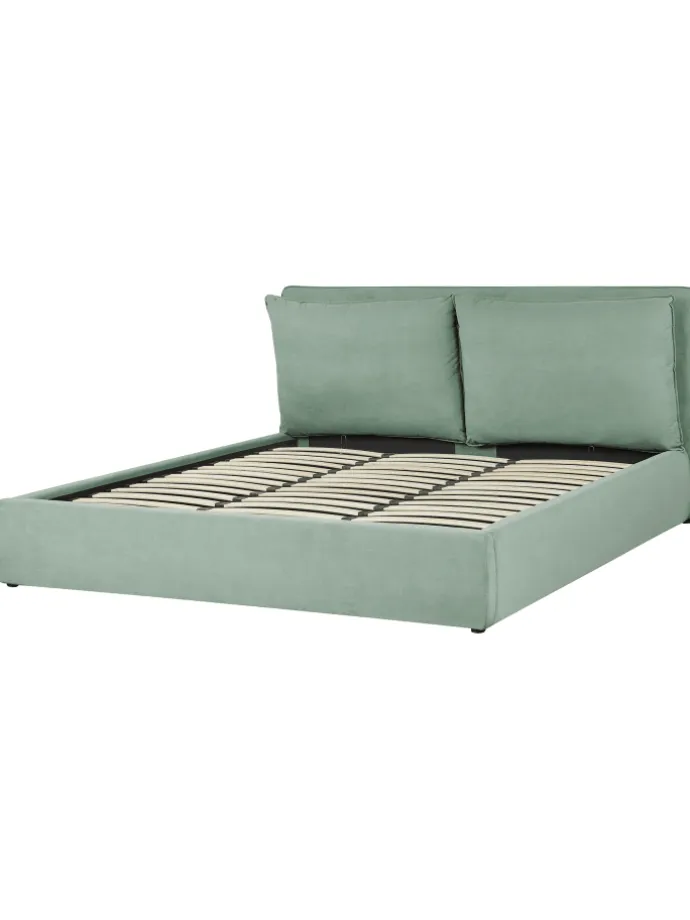 Doppelbett BAJONNA in Grün - (W) 204 x (H) 102 x (L) 235 cm
