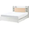 Doppelbett BIZOU in Weiß/Beige - (W) 168 x (H) 110 x (L) 227 cm