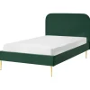 Doppelbett FLAYAT in Grün/Gold - (W) 133 x (H) 109 x (L) 215 cm