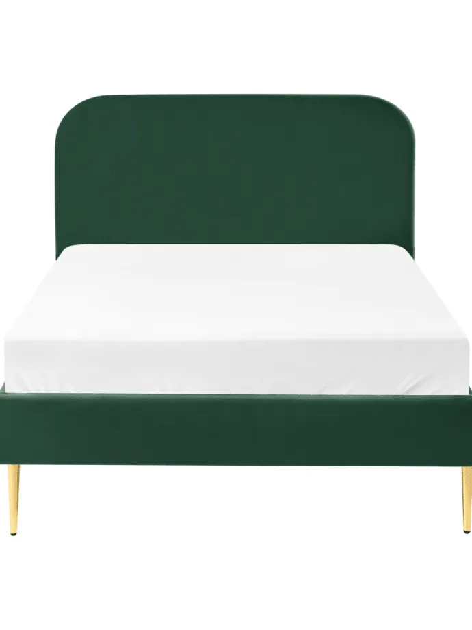 Doppelbett FLAYAT in Grün/Gold - (W) 133 x (H) 109 x (L) 215 cm