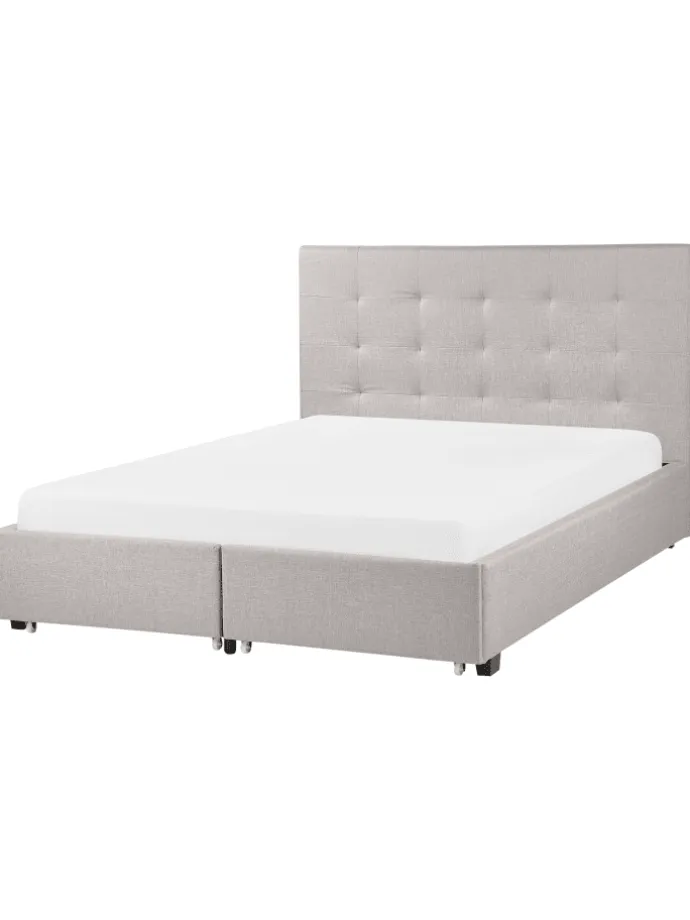 Doppelbett LA ROCHELLE in Grau/Schwarz - (W) 153 x (H) 109 x (L) 213 cm