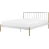 Doppelbett MAURS in Weiß/Braun - (W) 167 x (H) 100 x (L) 209 cm
