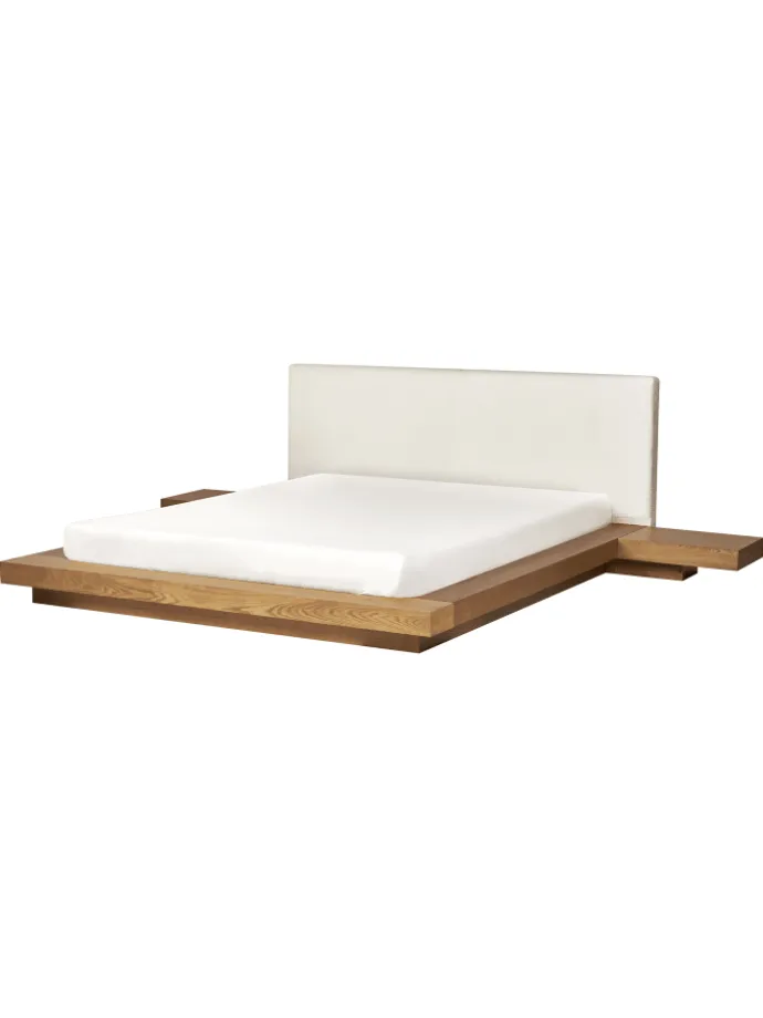 Doppelbett ZEN in Braun/Weiß - (W) 308 x (H) 86 x (L) 229 cm