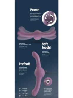 Doppelvibrator Turbo Shaker Double Lover in lila
