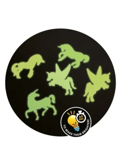 DREAM HORSE Glow in The Dark Shapes Einhorn-Aufkleber (12 Stück) in mehrfarbig