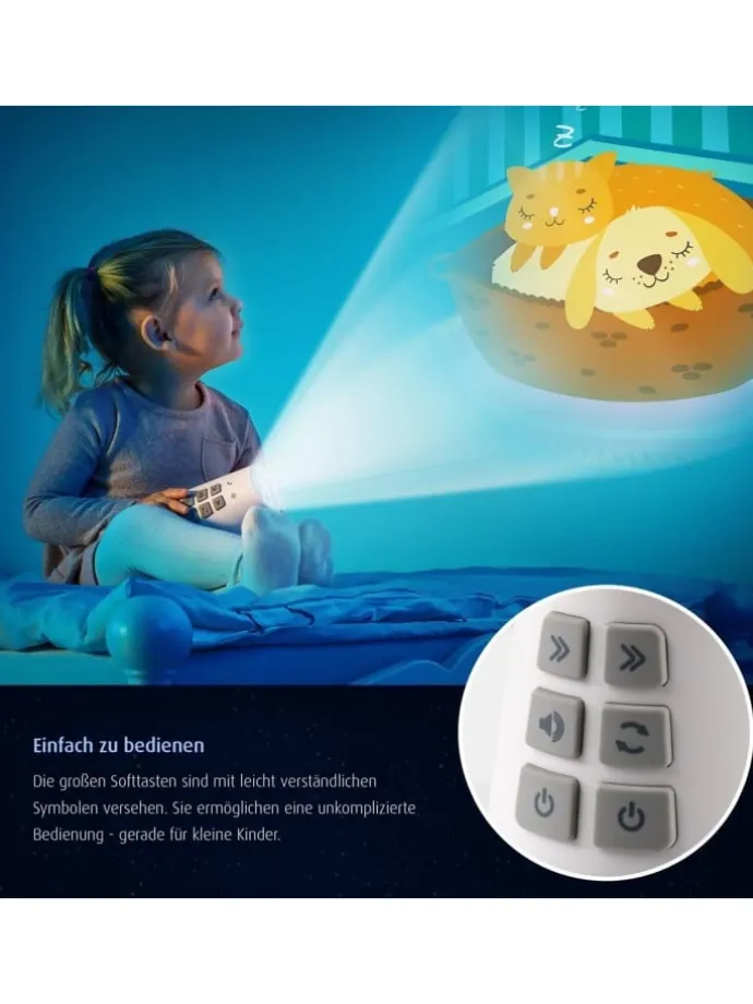 DreamBeam Motivprojektor in Weiß ab 3 Jahre