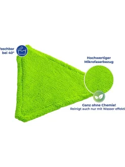Dreiecksmopp in Grün - (B)31 x (H)160 x (T)27 cm