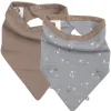 Dreieckstuch 2er-Pack in Jasmin blue/ Balsam cream/ Walnut
