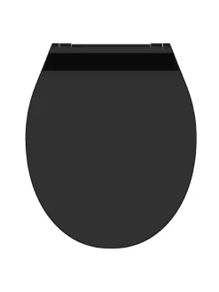 Duroplast WC-Sitz SLIM BLACK, mit Absenkautomatik und Schnellverschluss