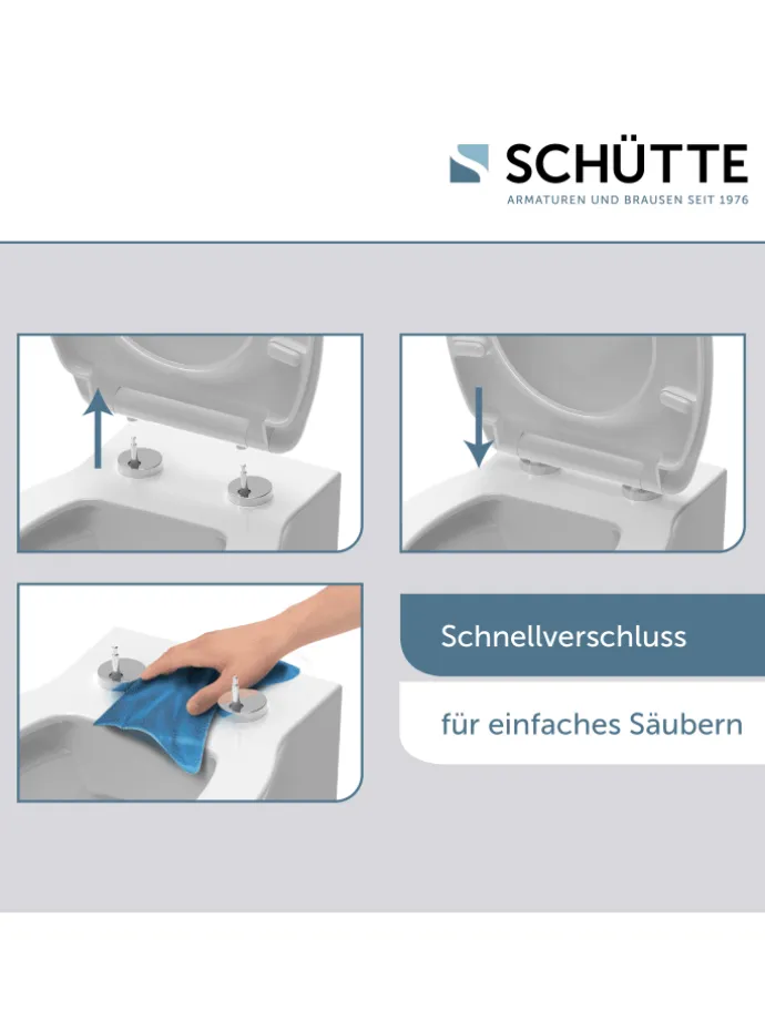 Duroplast WC-Sitz SLIM BLACK, mit Absenkautomatik und Schnellverschluss