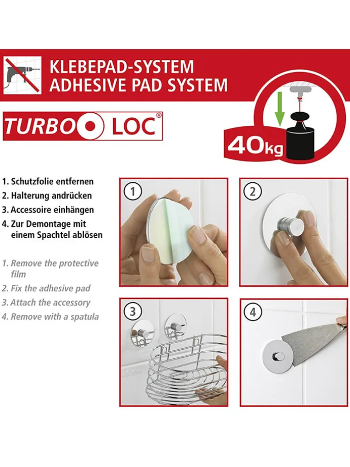 Duschablage in Silber - (B)26,5 x (H)10,5 x (T)20 cm