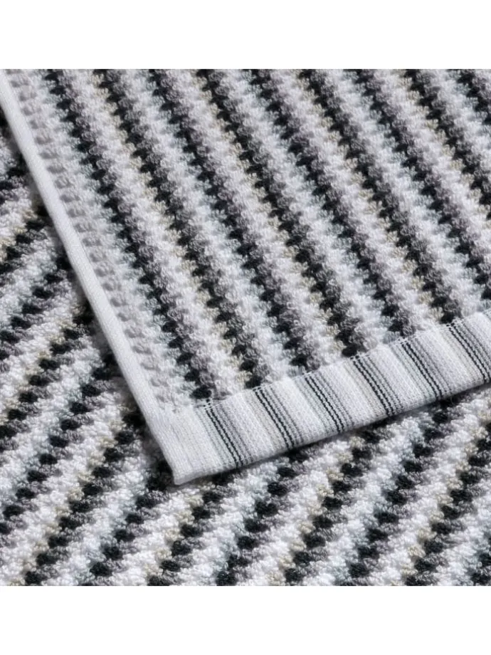 Duschtuch Bliss in silver/black
