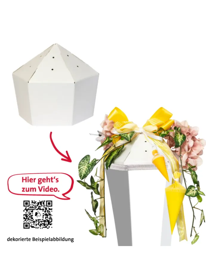 Easy-Verschluss für 85 cm Schultüte, 6-eckig in Grau