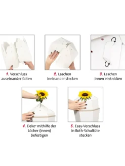 Easy-Verschluss für 85 cm Schultüte, 6-eckig in Grau