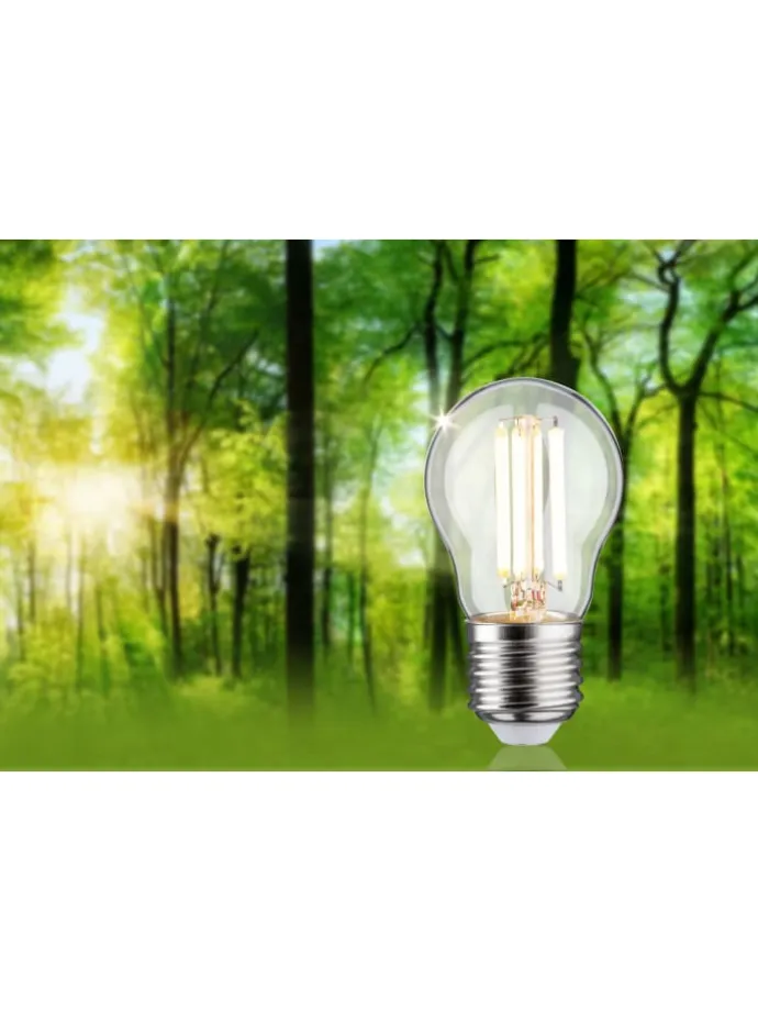Eco-Line Filament 230V LED Tropfen E27 1er-Set 80 mm 525lm 2,5W 3000K Klar A