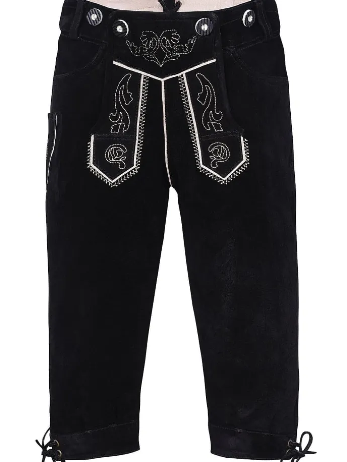 Edelnice Kinder Trachtenlederhose in schwarz