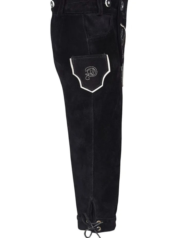 Edelnice Kinder Trachtenlederhose in schwarz