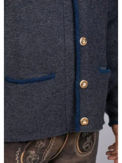 Edelnice Trachten Strickjacke Felix anthrazit in anthrazit