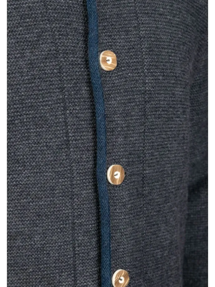 Edelnice Trachten Strickjacke Felix anthrazit in anthrazit