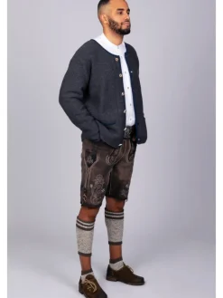 Edelnice Trachten Strickjacke Felix anthrazit in anthrazit