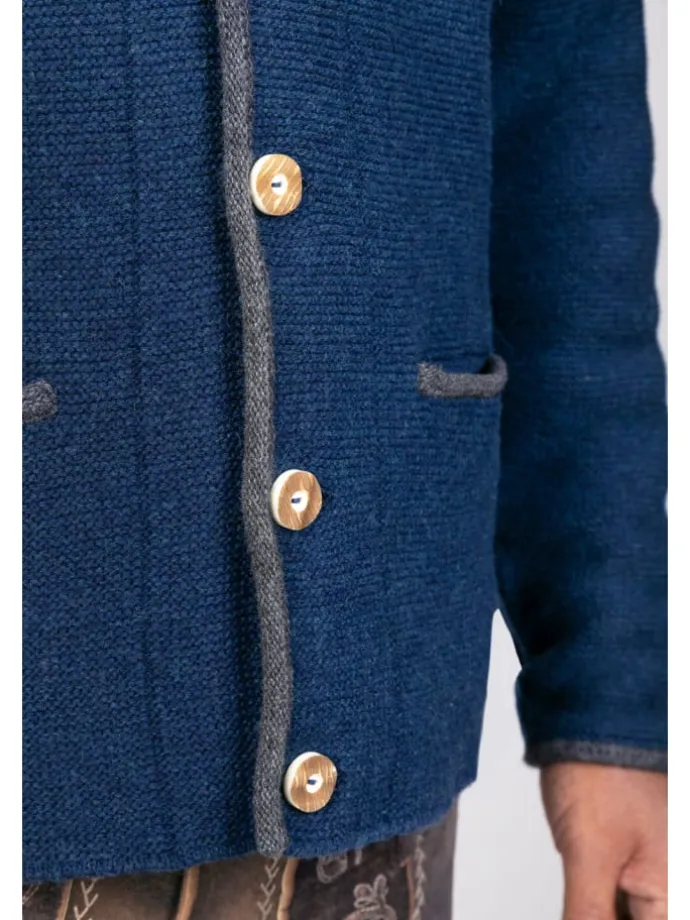 Edelnice Trachten Strickjacke Felix königsblau in blau