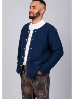 Edelnice Trachten Strickjacke Felix königsblau in blau