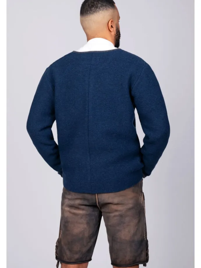 Edelnice Trachten Strickjacke Felix königsblau in blau