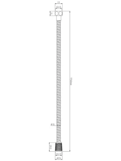 Edelstahl-Brauseschlauch - (L)175 cm