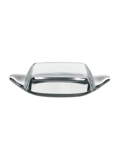 Edelstahl-Butterdose ''Wagenfeld'' - (B)22 x (H)5 x (T)11 cm