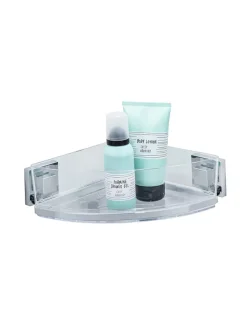 Edelstahl-Eckablage "Quadro"  - (B)28 x (H)8,5 x (T)19,5 cm