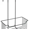 Edelstahl-Thermostat-Duschregal "Milo" in Schwarz - (B)25 x (H)36 x (T)14 cm