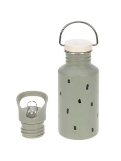Edelstahl-Trinkflasche 500 ml - Happy Prints in gruen