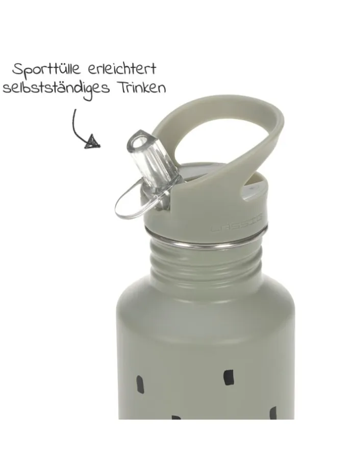 Edelstahl-Trinkflasche 500 ml - Happy Prints in gruen