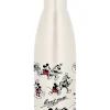 Edelstahl-Trinkflasche "Mickey Mouse" in Weiß/ Schwarz - 780 ml