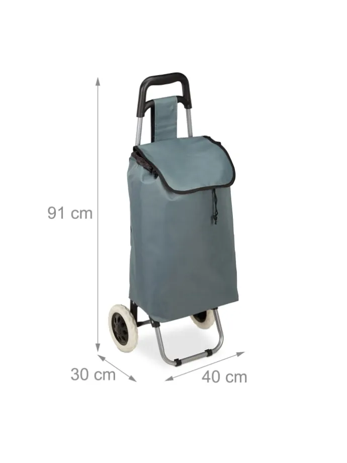 Einkaufstrolley in Grau