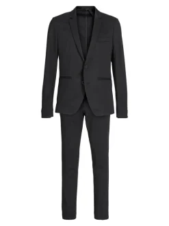 Einreihiger Blazer und Hose in Black