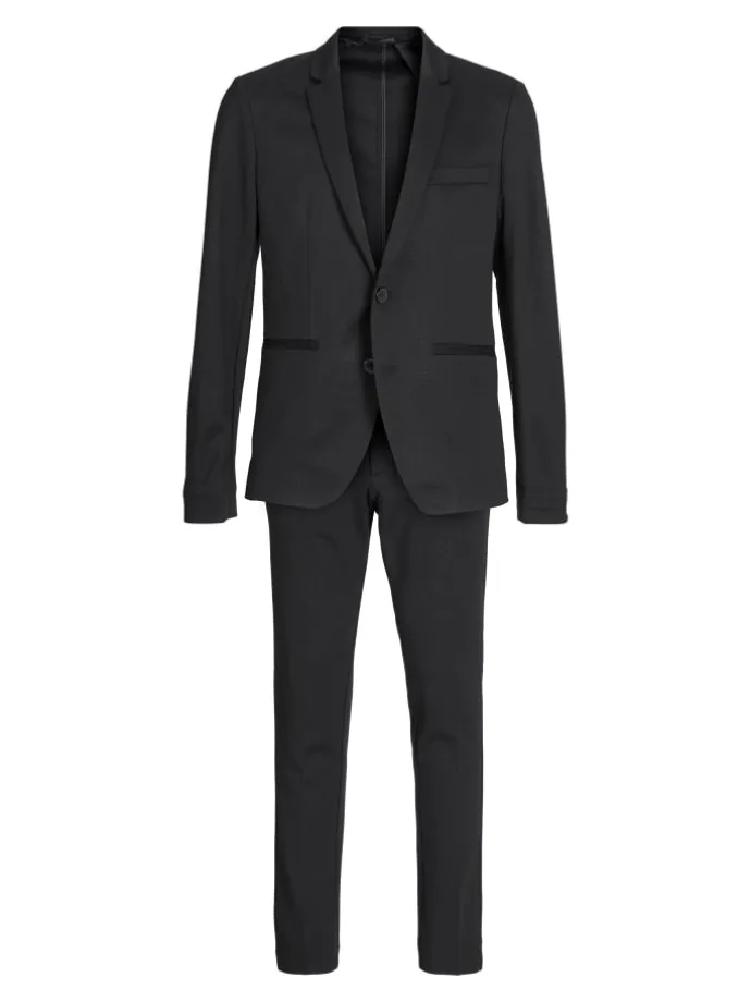 Einreihiger Blazer und Hose in Black