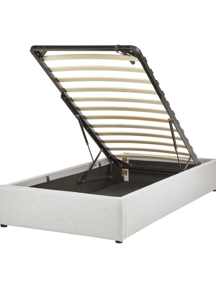 Einzelbett DINAN in Grau - (W) 97 x (H) 31 x (L) 214 cm