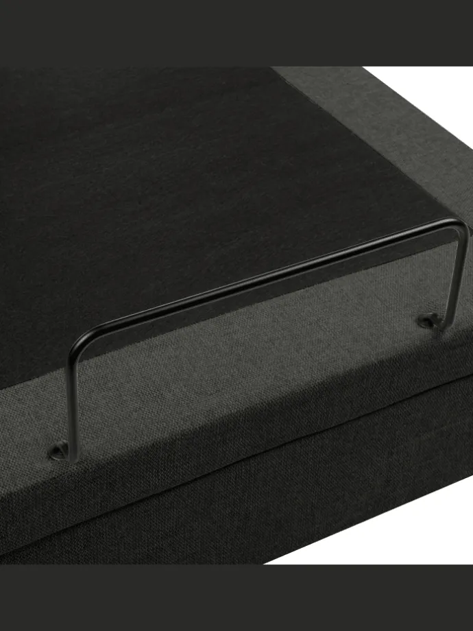 Einzelbett DUKE II in Grau/Schwarz - (W) 80 x (H) 120 x (L) 216 cm