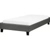Einzelbett ROANNE in Grau/Braun - (W) 99 x (H) 29 x (L) 211 cm