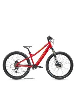 E-Kinderfahrrad -  e-troX race 24 Zoll 9-Gang | ab 8 Jahre - Red/Orange